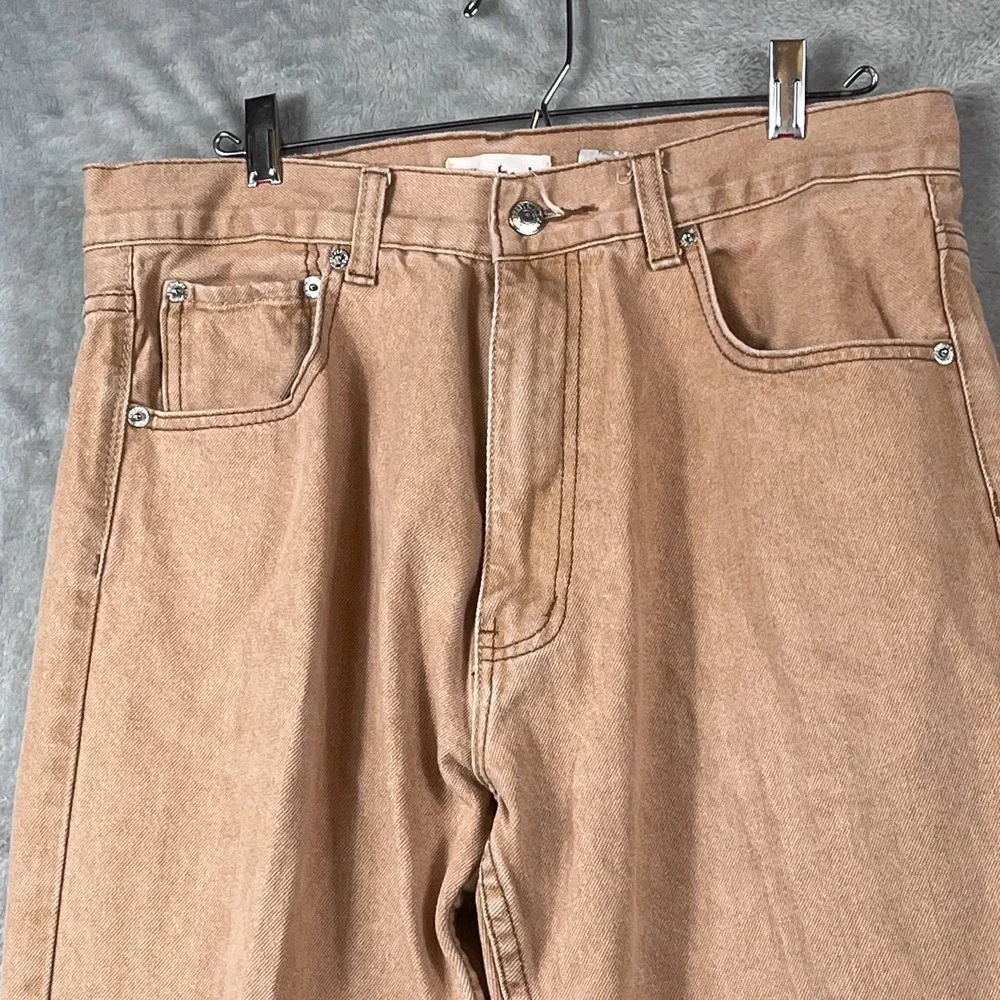 VTG Members Property Mens W36 L34 Jeans Canvas Workwear Carpenter Tan Cotton Y2K